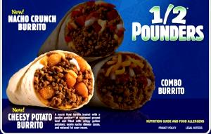 1 burrito (234 g) 1/2 lb Nacho Crunch Burrito