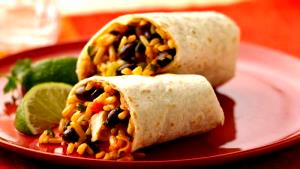 1 burrito (3 oz) Chicken, Bean & Rice Mini Burrito