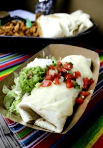1 burrito (547 g) Double Smothered Chili Queso Burrito