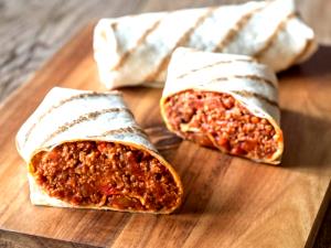 1 Burrito Beef Burrito W/ Chile Con Carne Sauce