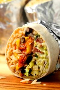1 burrito Black Bean Burrito Deluxe