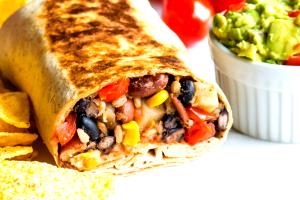 1 burrito Carnitas Burrito (Rice, Black Beans, Corn Salsa, Tomatoes, Cheese)