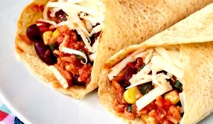1 burrito Flour Tortilla Triple Lindy Burrito - No Meat