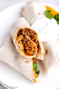 1 Burrito Ground Beef And Cheese Burrito