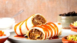 1 Burrito Spicy Ground Beef And Bean Burrito