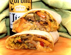 1 Burrito Texas Style Fajita Steak Burrito