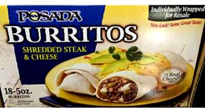1 burritos (142 g) Shredded Steak & Cheese Burrito