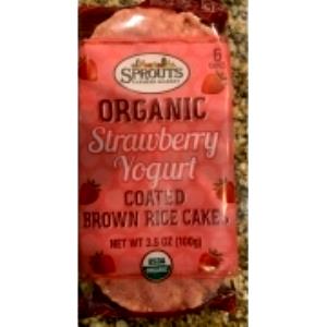 1 cake (17 g) Organic Strawberry Yogurt Coated Brown Rice Cakes