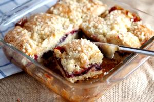 1 Cake (8" Dia) Crumb or Quick-Bread Type Coffee Cake with Fruit