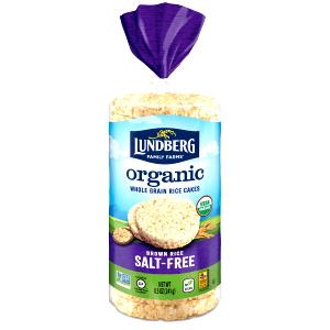 1 Cake Brown Rice Organic Rice Cakes - Salt Free