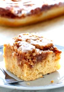 1 Cake Coffeecake, Cinnamon, Enriched, Cp
