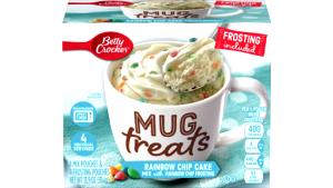 1 cake with frosting (99 g) Rainbow Chip Mug Cake