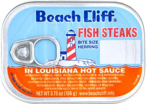 1 can (106 g) Fish Steaks in Louisiana Hot Sauce