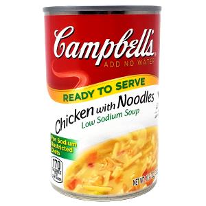 1 can (10.75 oz) Chicken with Noodles Low Sodium Soup