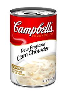 1 Can (10.75 Oz) New England Clam Chowder (Canned, Condensed)