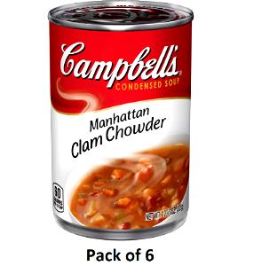 1 Can (10.75 Oz), Prepared Manhattan Clam Chowder (with Equal Volume Water, Canned)