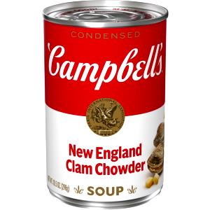 1 Can (10.75 Oz), Prepared New England Clam Chowder (with Equal Volume Water, Canned)