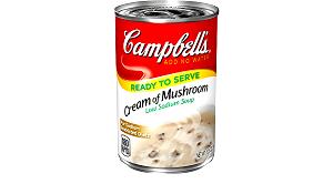 1 Can (10.75 Oz), Prepared To Directions Low Sodium Cream of Mushroom Soup (Prepared with Water)