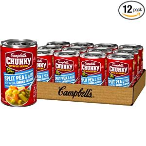 1 Can (19 Oz), Ready-to-serve Chunky Split Pea with Ham Soup (Canned)