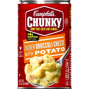 1 Can (19 Oz), Ready-to-serve Chunky Style Chicken Vegetable Soup with Potato and Cheese