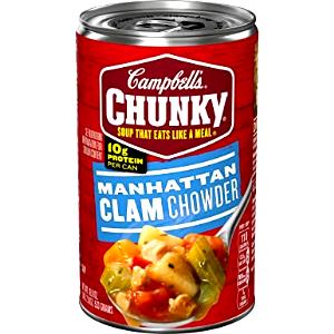 1 Can (19 Oz), Ready-to-serve Manhattan Clam Chowder (Chunky, Canned)