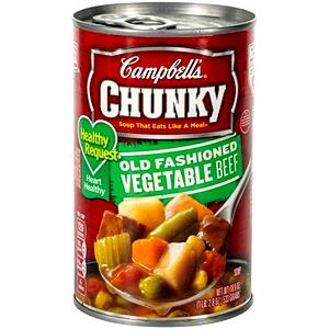 1 can (533 g) Chunky Old Fashioned Vegetable Beef Soup (Can)