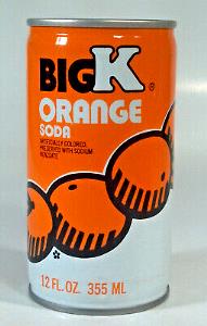1 can Big K Orange Soda