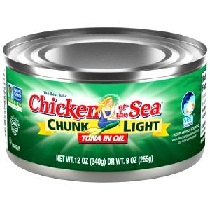 1 can drained (113 g) Chunk Light Tuna in Water (50% Less Sodium)