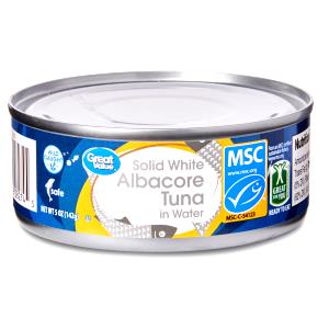 1 can drained (153 g) Solid White Albacore Tuna in Water with Sea Salt