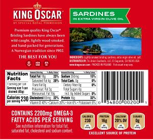 1 can drained (3 oz) Sardines in Extra Virgin Olive Oil