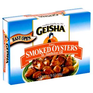1 can drained (65 g) Fancy Smoked Oysters