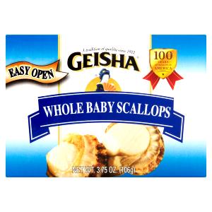 1 can drained (70 g) Whole Baby Scallops