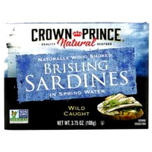 1 can drained (82 g) Wild Caught Brisling Sardines in Spring Water