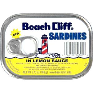 1 can drained (84 g) Sardines in Lemon Sauce