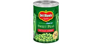 1 Can Green Pea, Canned, No Salt