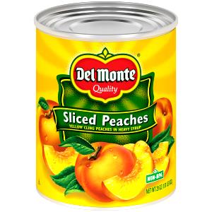 1 Can Peach, Yellow Cling, Diced, In Heavy Syrup, Canned
