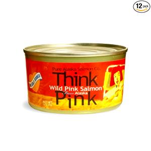 1 Can Pink Salmon (Solids with Bone and Liquid, Without Salt, Canned)