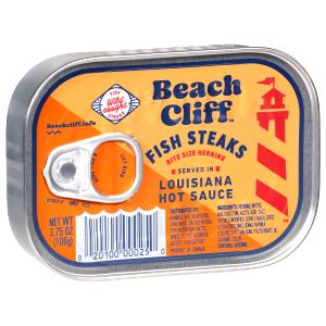 1 Can Seafood Snacks, Louisiana Hot Sauce