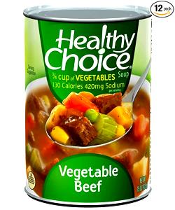 1 Can Vegetable Beef Soup (Undiluted, Canned)