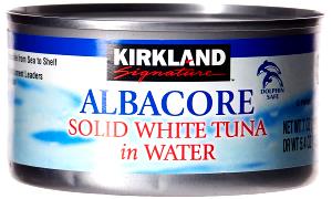 1 Can White Tuna Fish (Drained Solids In Water, Canned)
