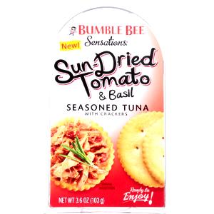 1 can with 6 crackers (3.6 oz) Sun-Dried Tomato & Basil Seasoned Tuna with Crackers