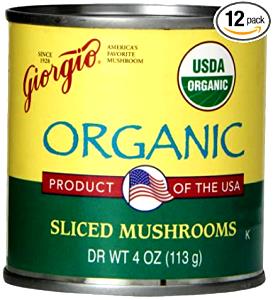 1 can with liquid (186 g) Organic Sliced Mushrooms