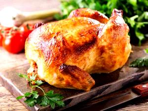 1 Capon Chicken Giblets and Neck Meat and Skin (Capons, Roasted, Cooked)