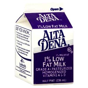 1 carton (236 ml) 1% Low Fat Milk