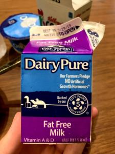 1 carton (236 ml) Fat Free Milk