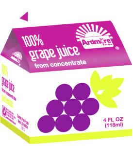 1 carton (4 oz) Grape Juice