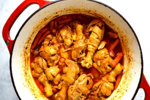 1 Chicken Drumstick With Sauce Mexican Style Stewed Chicken (Pollo Guisado Con Tomate)