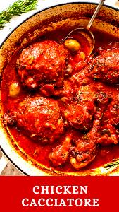 1 Chicken Leg With Sauce Chicken or Turkey Cacciatore