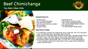 1 Chimichanga Chimichanga with Beef and Red Chili Peppers