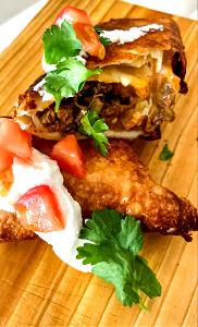 1 Chimichanga Chimichanga with Beef, Cheese, Lettuce and Tomato